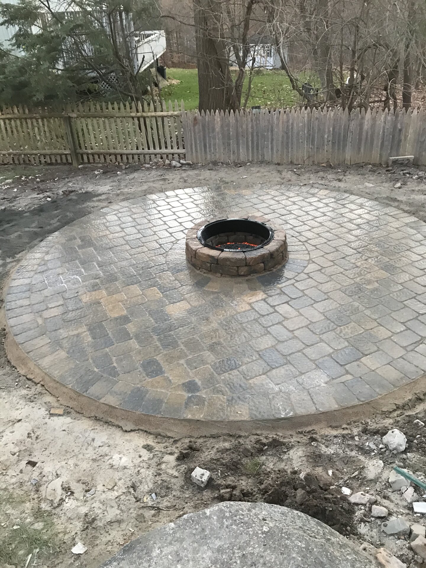 Circular Paver Patio & Fire Pit